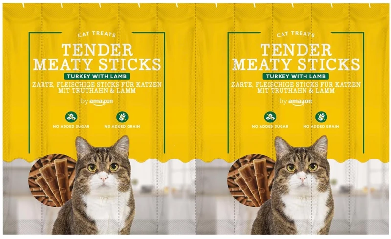 Bâtonnets pour chat dinde agneau Friandises tendres x10