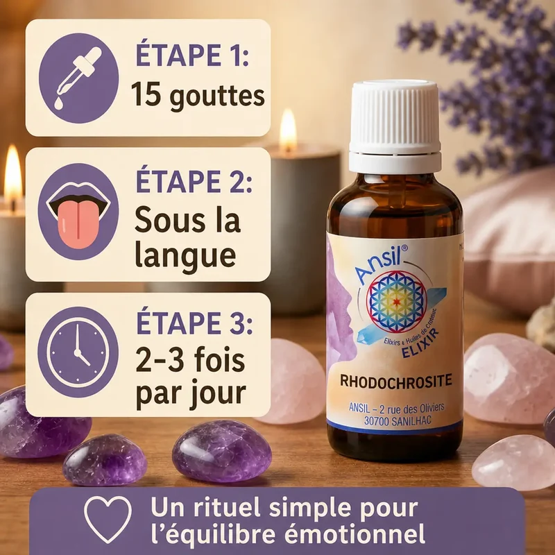 Elixir de cristal de Rhodochrosite - 30 ml - Ansil