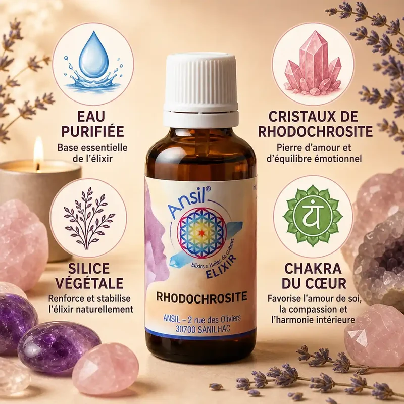 Elixir de cristal de Rhodochrosite - 30 ml - Ansil