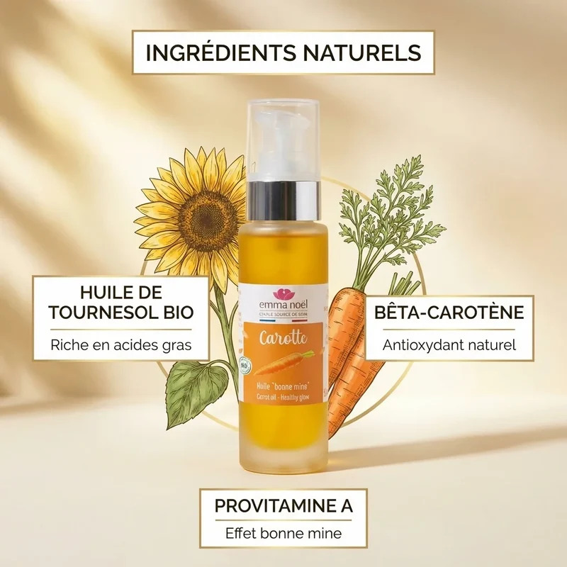 Macérat huileux de carotte bio - 50 mL - Emma Noël