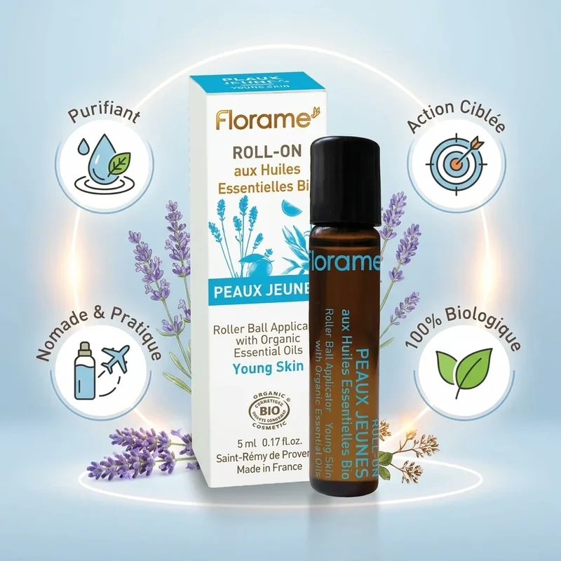 Roll-on Peaux Jeunes Bio - 5 ml - Florame