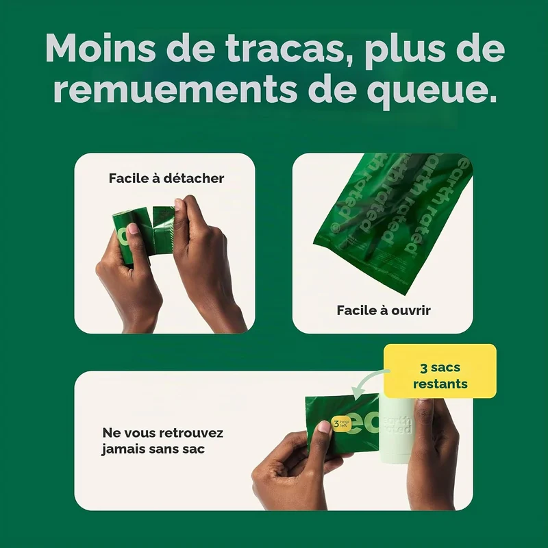 Earth Rated Sacs à crottes pour chiens