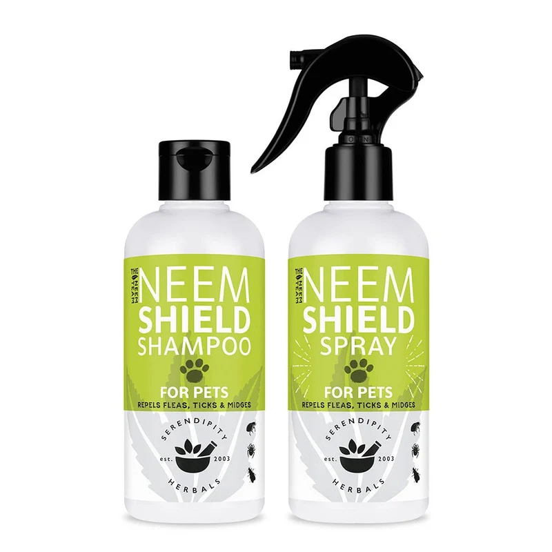 Kit Antiparasitaire Naturel pour Chien – Spray & Shampooing Neem Pet Shield