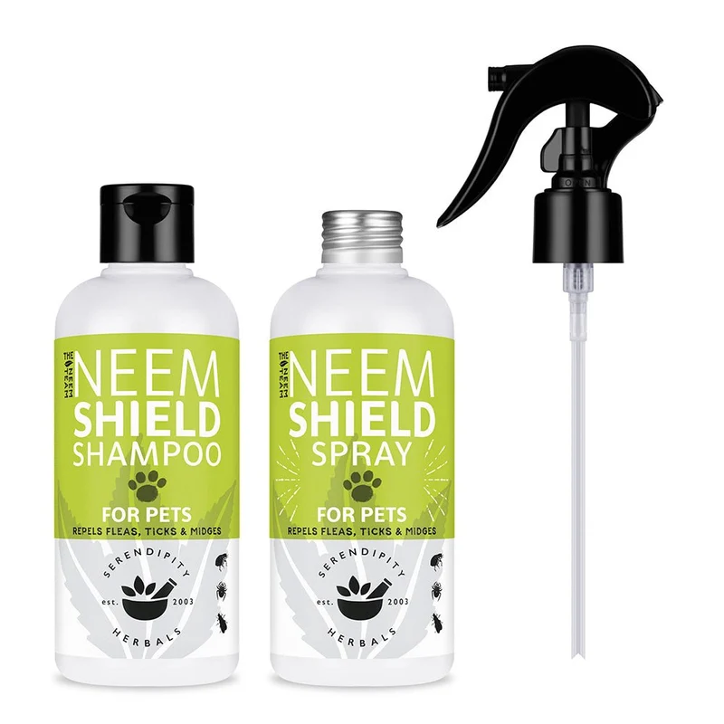 Kit Antiparasitaire Naturel pour Chien – Spray & Shampooing Neem Pet Shield