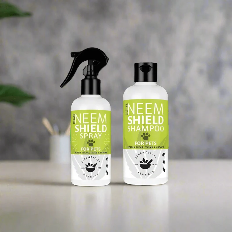 Kit Antiparasitaire Naturel pour Chien – Spray & Shampooing Neem Pet Shield