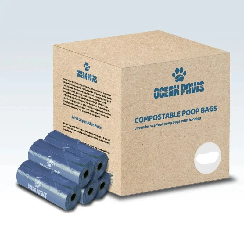 Sac ramasse-crottes compostables en amidon de maïs lot de 3 rouleaux