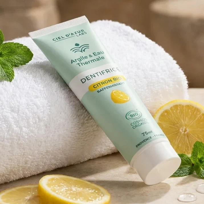 Dentifrice Citron Bio – 75 ml – Argile & Eau Thermale