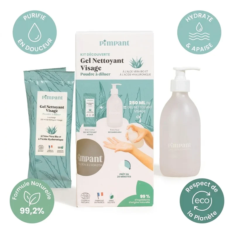 Kit Découverte Nettoyant Visage Aloe Vera - Pimpant