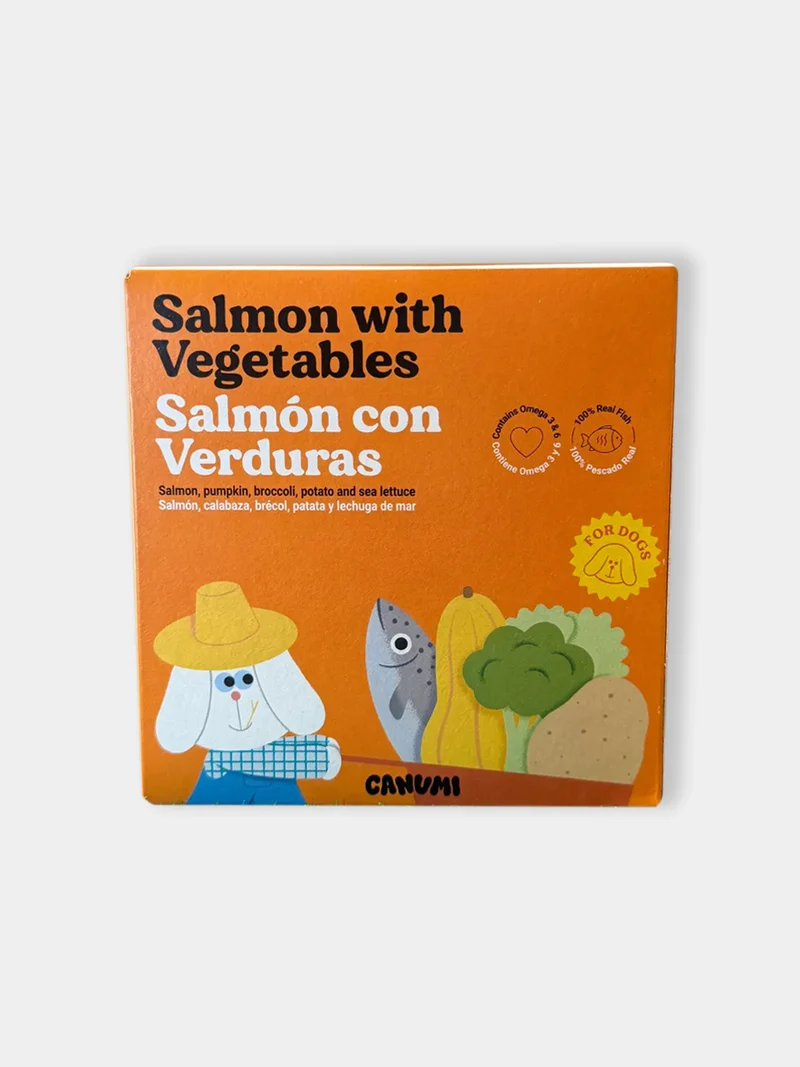 Alimentation complémentaire humide pour chien - Saumon et légumes - Canumi