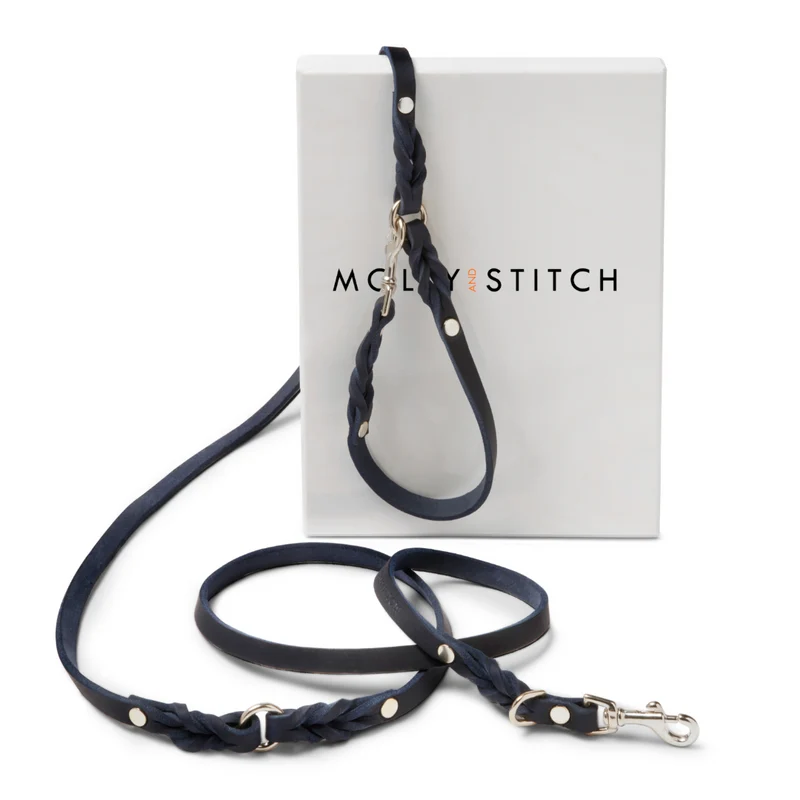 Laisse en cuir pour chien souple réglable (3x)