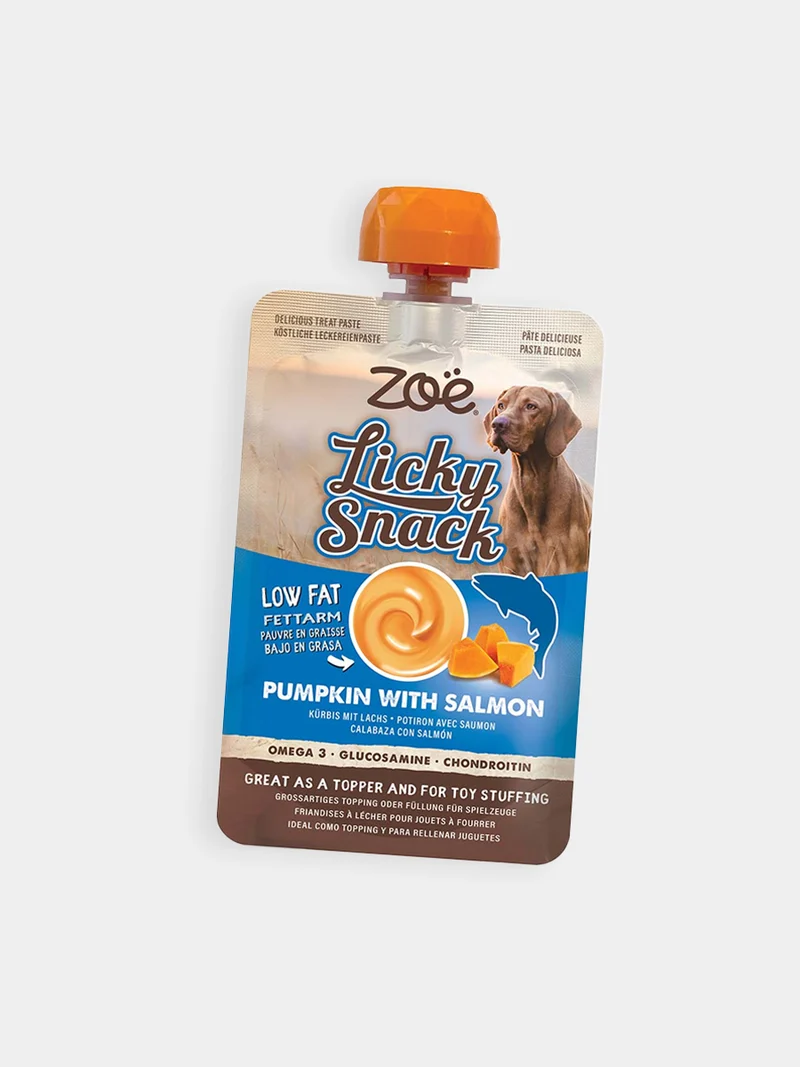 Licky Snack - Pâtée à lécher pour chien Saumon 🐟 et Citrouille 🎃