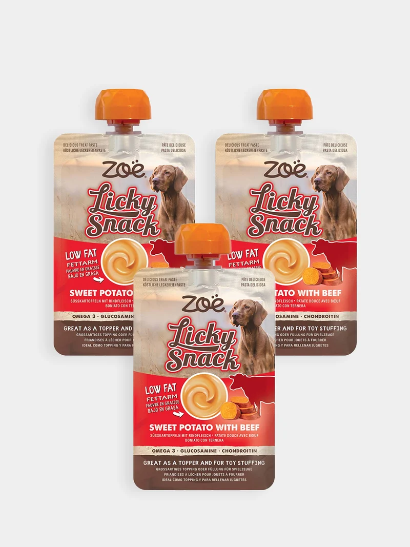 Licky Snack - Pâtée à lécher pour chien Boeuf 🐂 et Patate Douce 🍠