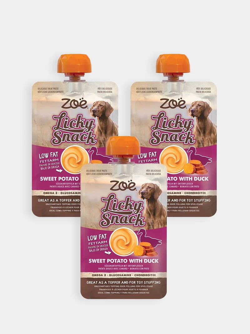 Licky Snack - Pâtée à lécher pour chien Canard 🦆 et Patate Douce 🍠