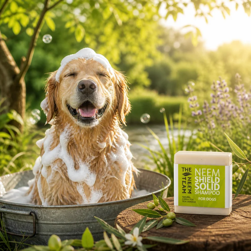 Shampoing solide au neem & coco – anti-parasitaire pour chien Neem Shield