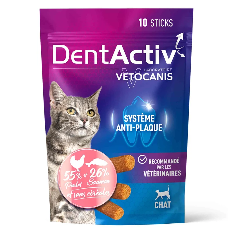 Bâtonnets Hygiène Bucco-Dentaire pour Chat – DentActiv