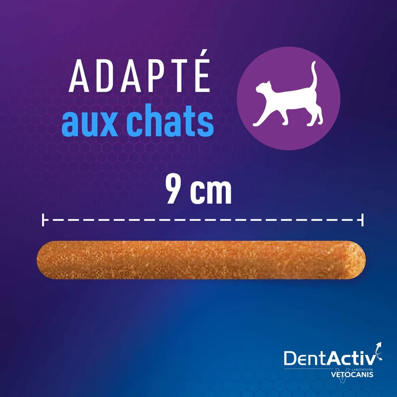 Bâtonnets Hygiène Bucco-Dentaire pour Chat, DentActiv