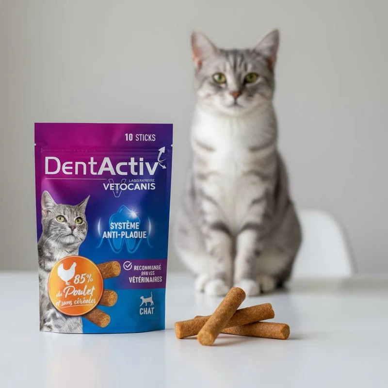Bâtonnets Hygiène Bucco-Dentaire pour Chat – DentActiv