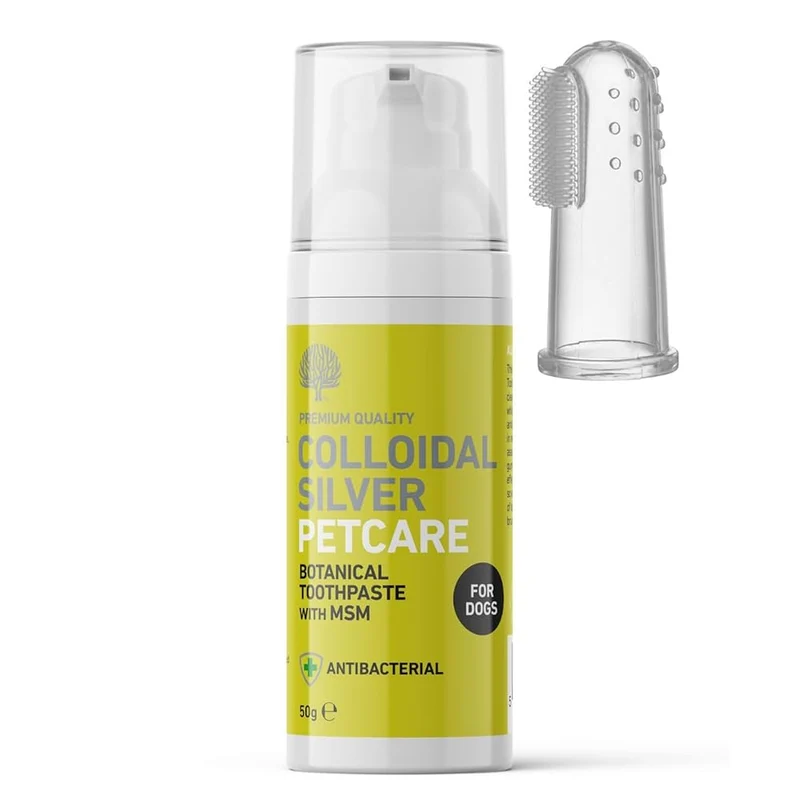 Dentifrice à base d'argent colloïdal pour chien