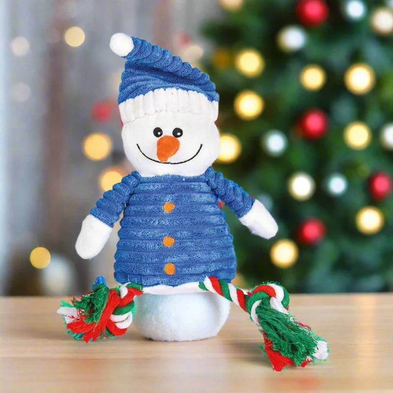 Peluche Bonhomme de neige de Noël pour chien