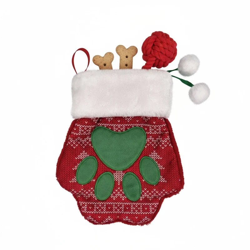 Chaussette de Noël Chien et Chat