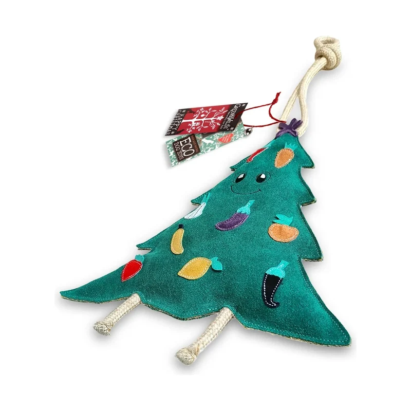 Jouet Écologique pour chien original - Sapin de Noël XL.