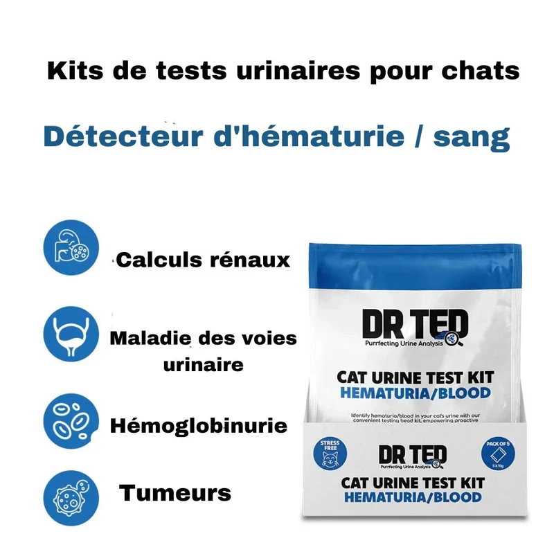 Kits de tests urinaires pour chats - Dr Ted