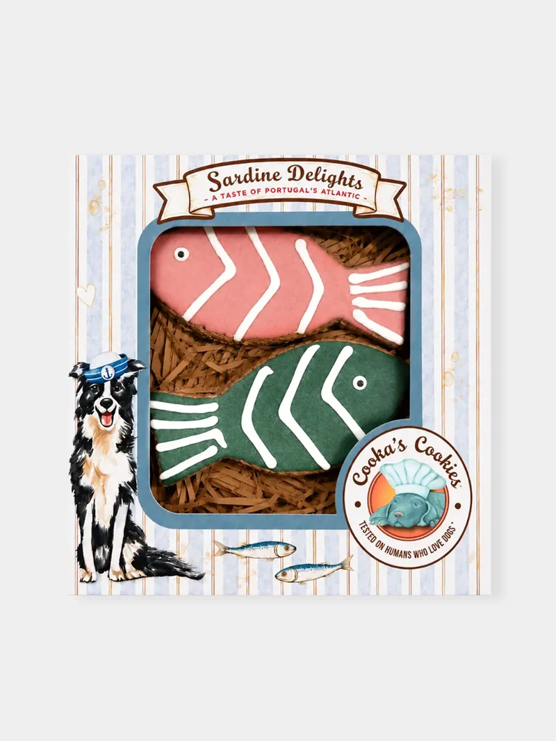 Assortiments de 2 gâteaux pour chien Sardine Delights 🐟 – Cooka's Cookies