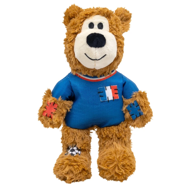 KONG Wild Knots Sport Bear France – Peluche footballeur pour chien