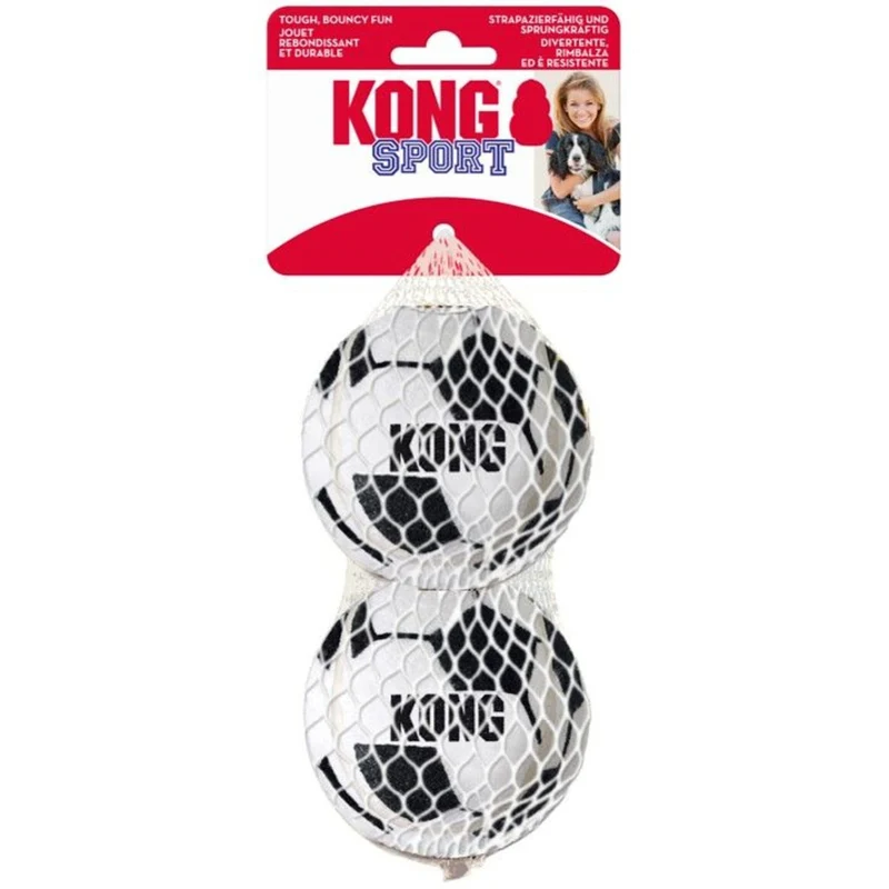 KONG Sport Balls Édition Limitée – Ballon de foot noir/blanc L (lot de 2)