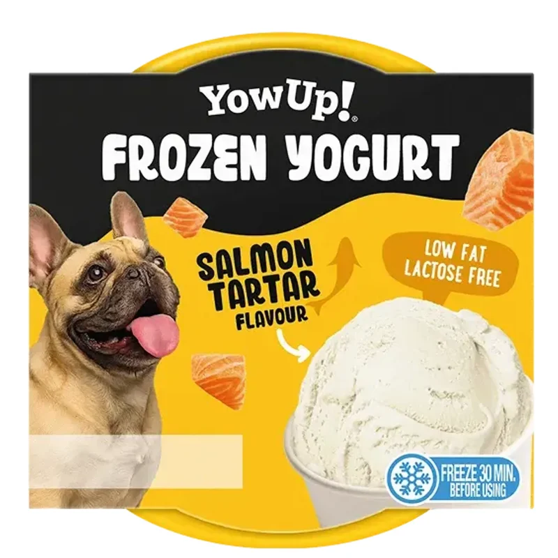 YOWUP Yaourt Glacé pour Chien Tartare de Saumon 110 g