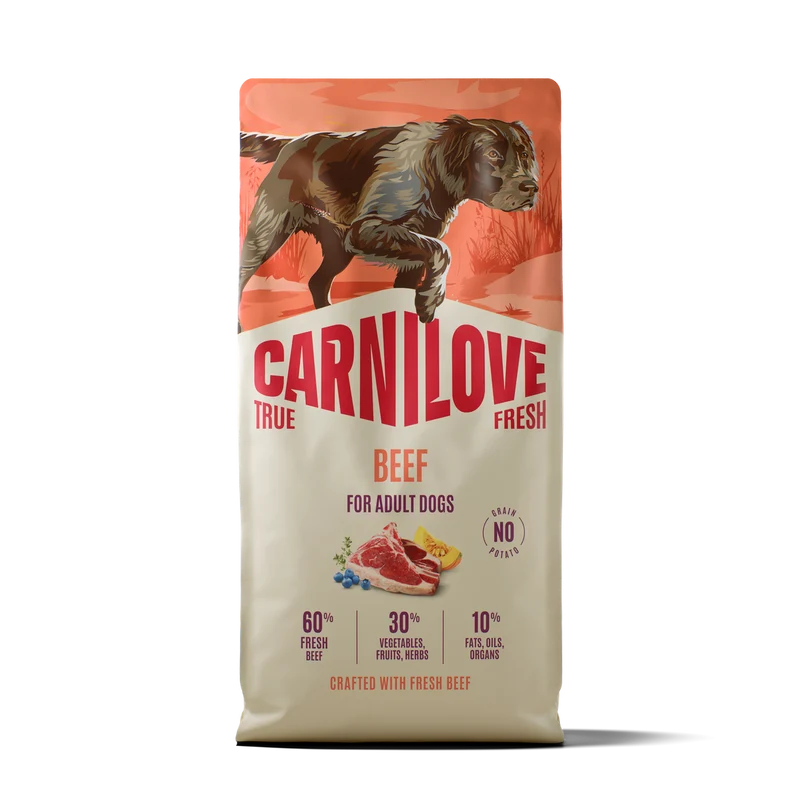 CARNILOVE True Fresh Adult Croquettes Chien Adulte Bœuf 1,5 kg et 12 kg