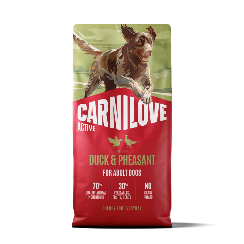 CARNILOVE Active Adult Croquettes Chien Adulte Canard & Faisan 1,5 kg et 12 kg