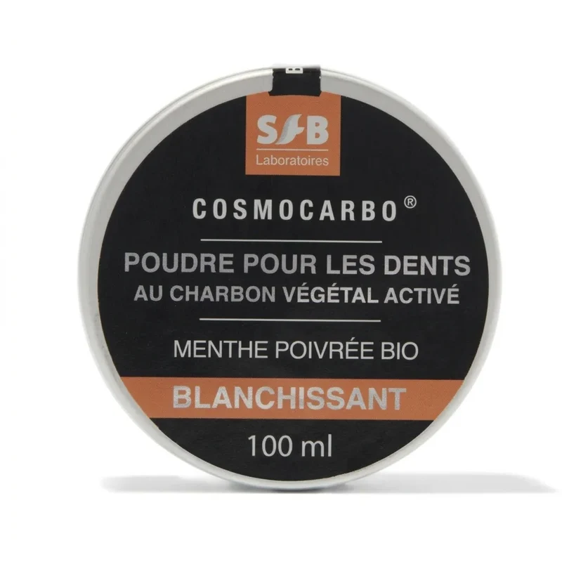 Poudre blanchissante pour les dents - Menthe poivrée - 100 ml - SFB