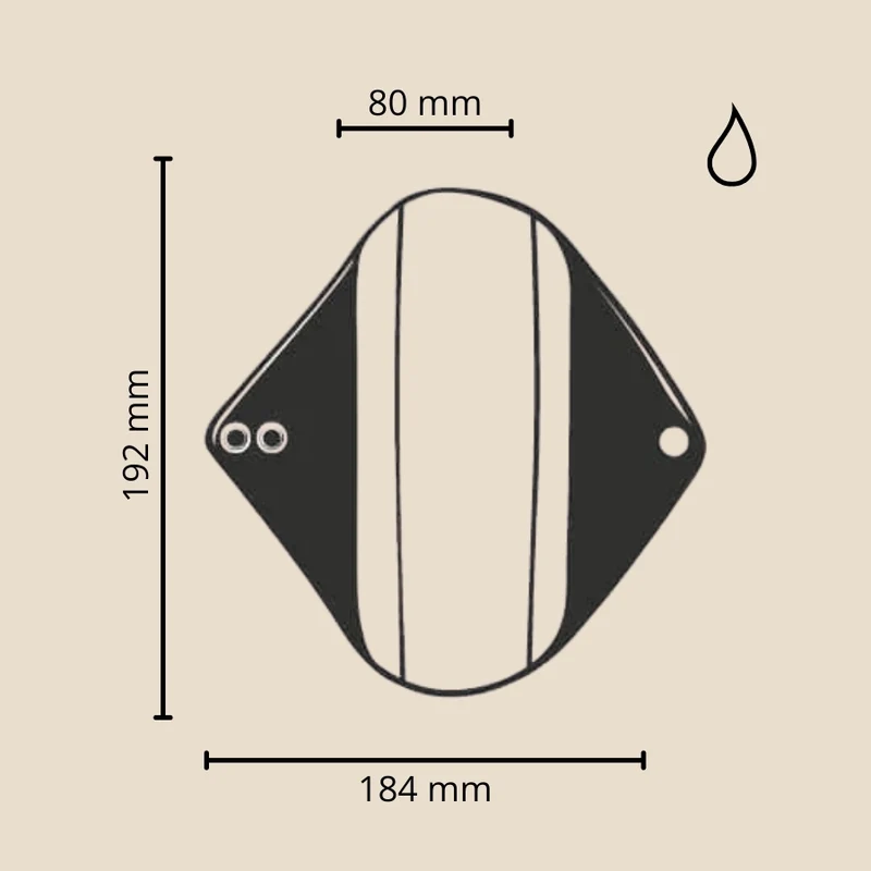 Serviette Hygiénique lavable - Flux léger - Bambaw