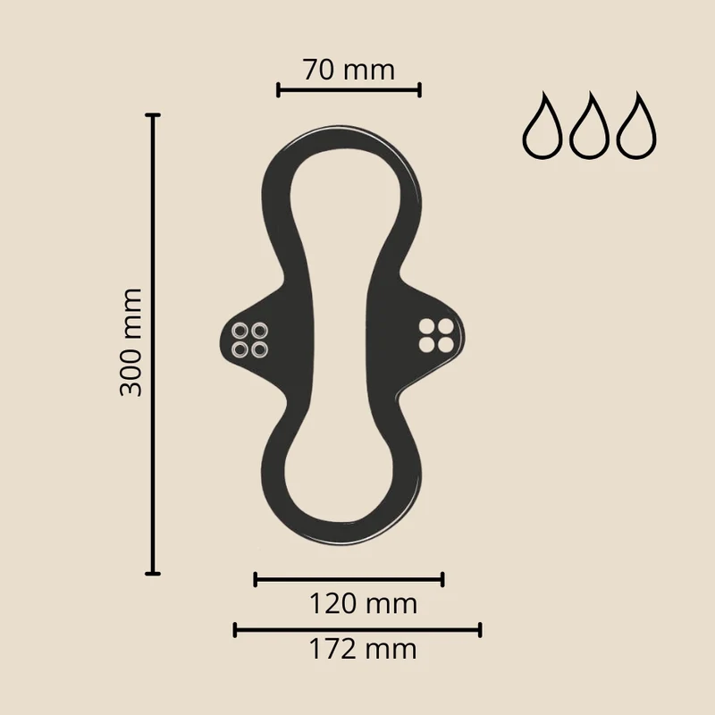 Serviette Hygiénique lavable - Flux abondant - Bambaw