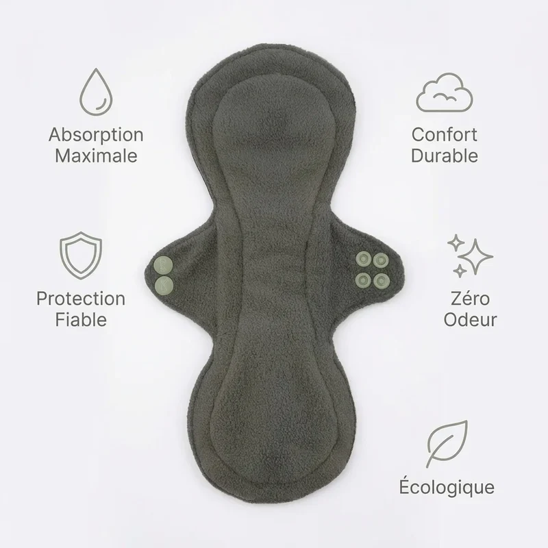 Serviette Hygiénique lavable - Flux abondant - Bambaw