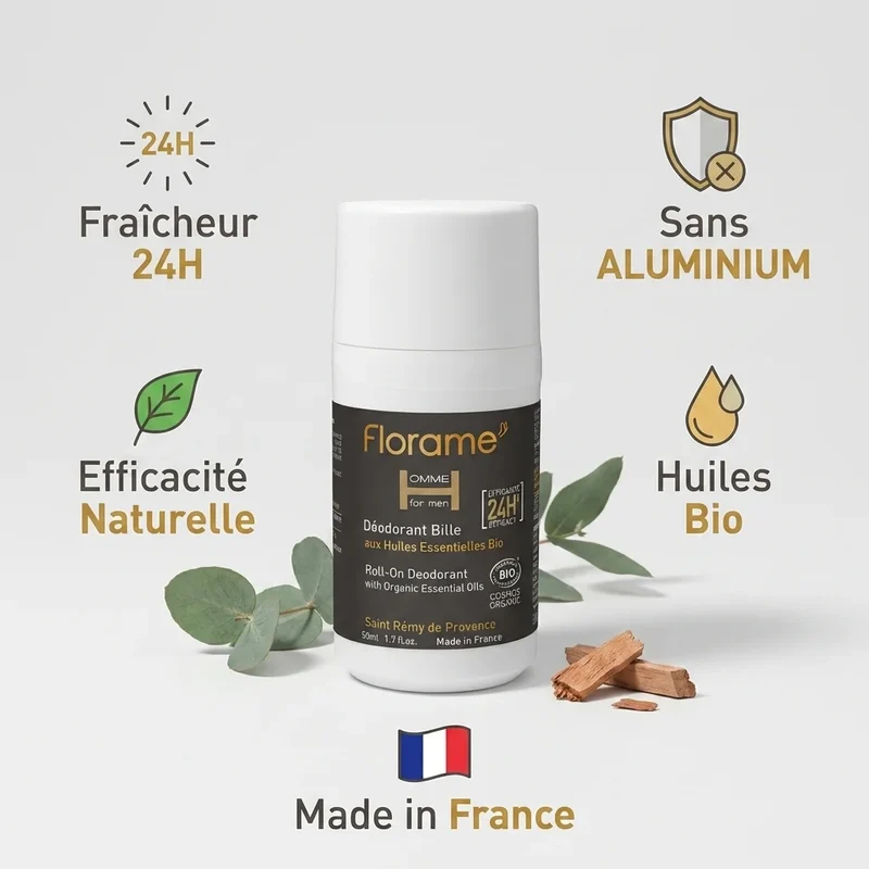 Déodorant Bille Homme Bio - 50 ml - Florame