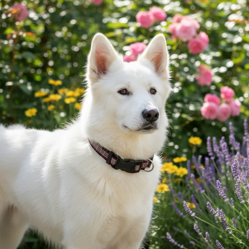 Collier pour Chien 'Tartan écossais rouge'