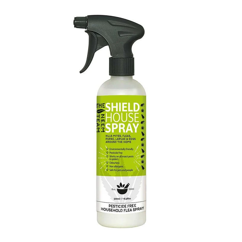 Spray anti-puces maison SHIELD – sans pesticide, idéal pour literie et tapis