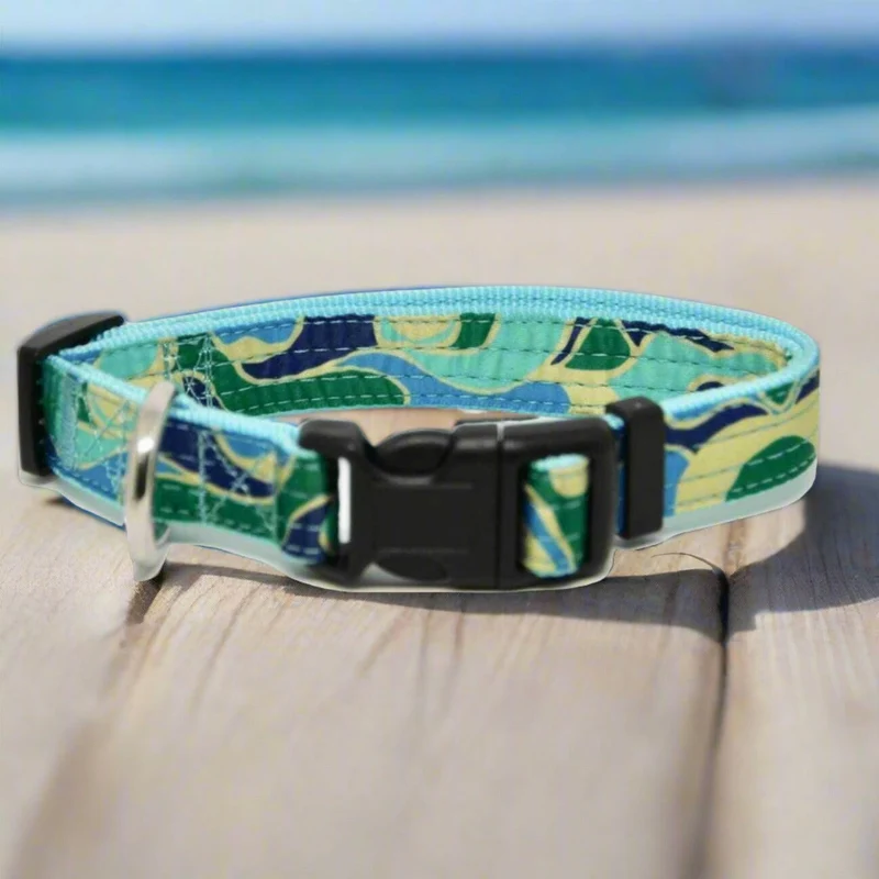 Collier pour chien motif Azur