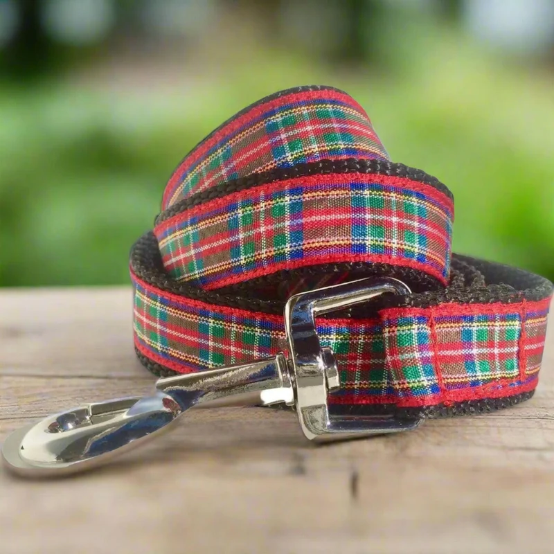 Laisse pour chien - Tartan écossais rouge