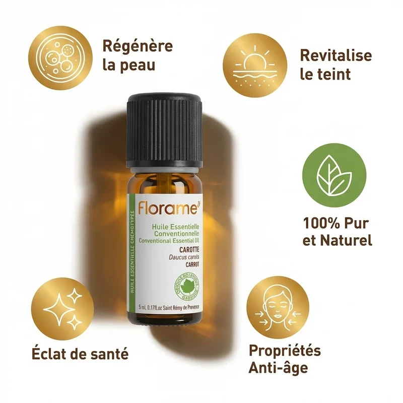 Huile Essentielle de Carotte Semence - 5 ml - Florame