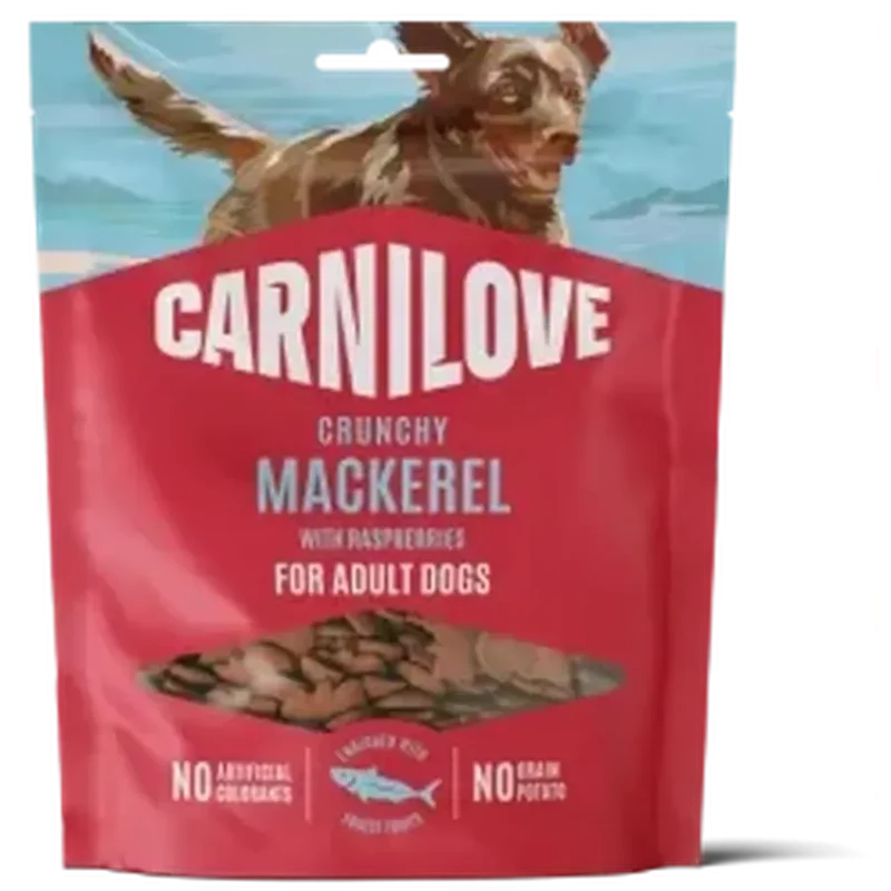 CARNILOVE Crunchy Snack Adult Friandises Croquantes Chien Maquereau & Framboises 200 g