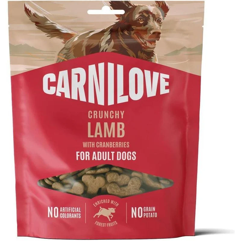 CARNILOVE Crunchy Snack Adult Friandises Croquantes Chien Agneau & Cranberries 200 g