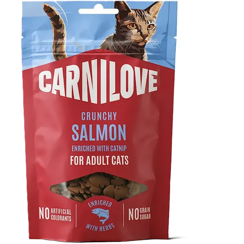CARNILOVE Crunchy Snack Friandises Croquantes Chat Adulte Saumon & Herbe à Chat 50 g