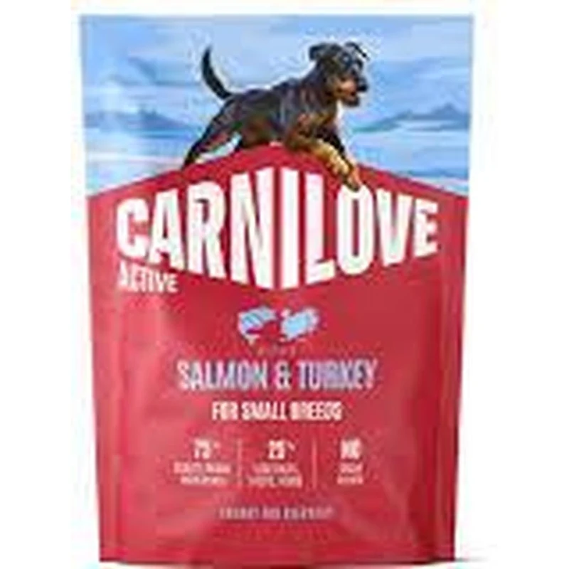 CARNILOVE Active Adult Small Croquettes Chien Petite Race Saumon & Dinde 1,5 kg et 4 kg