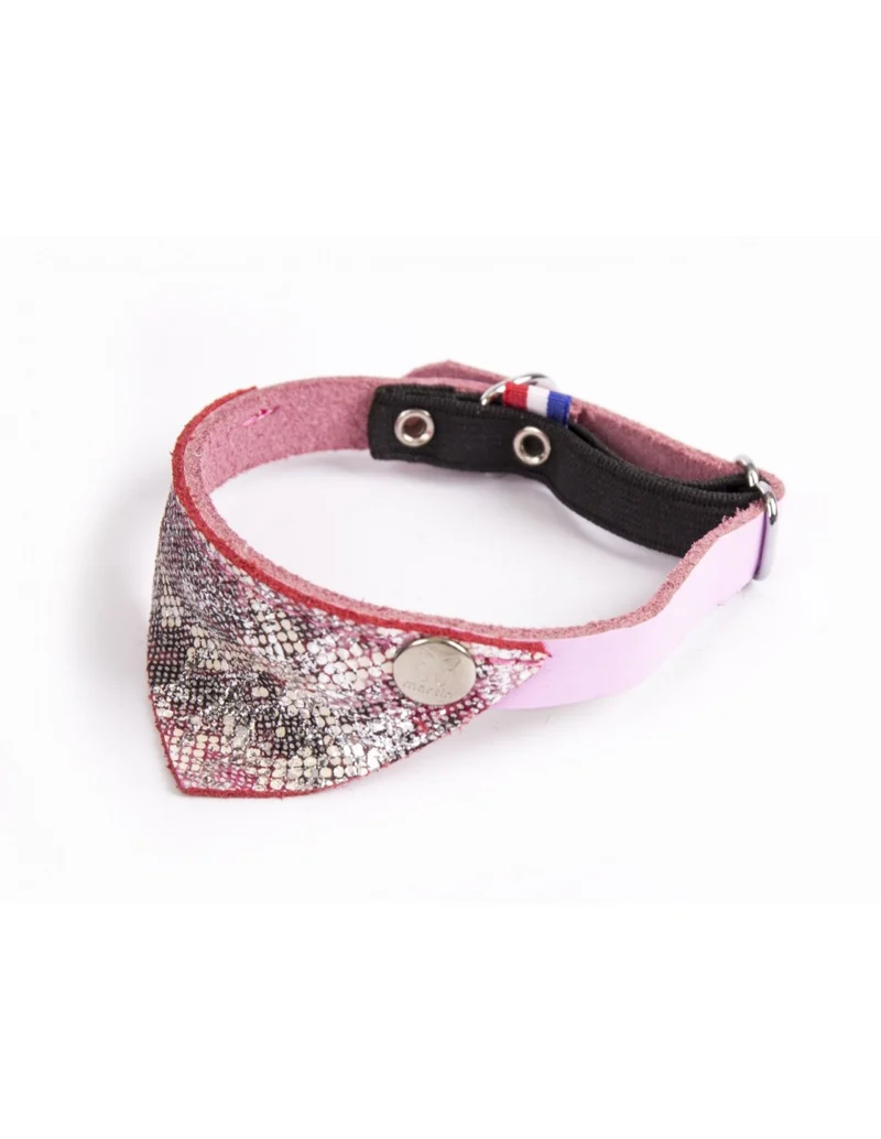 Martin Sellier - Chat - Collier cuir Miami et bandana