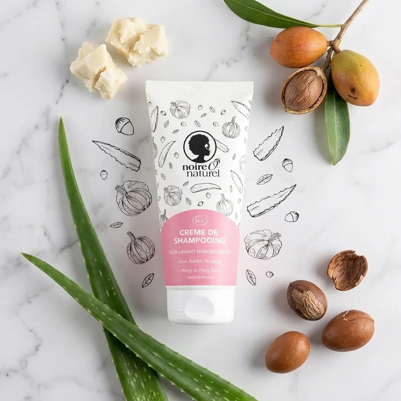 Crème de Shampoing pour Cheveux frisés à crépus - 200ml - Noire O Naturel