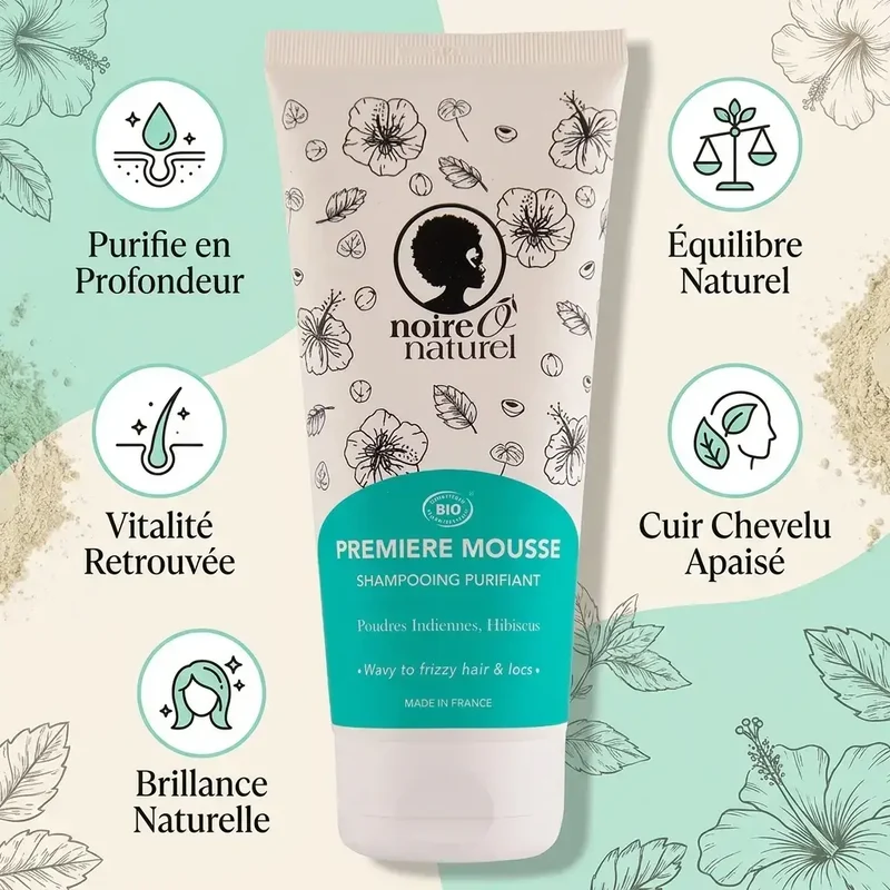 Shampoing Purifiant Bio - Cheveux bouclés à frisés - 200 ml - Noire O Naturel