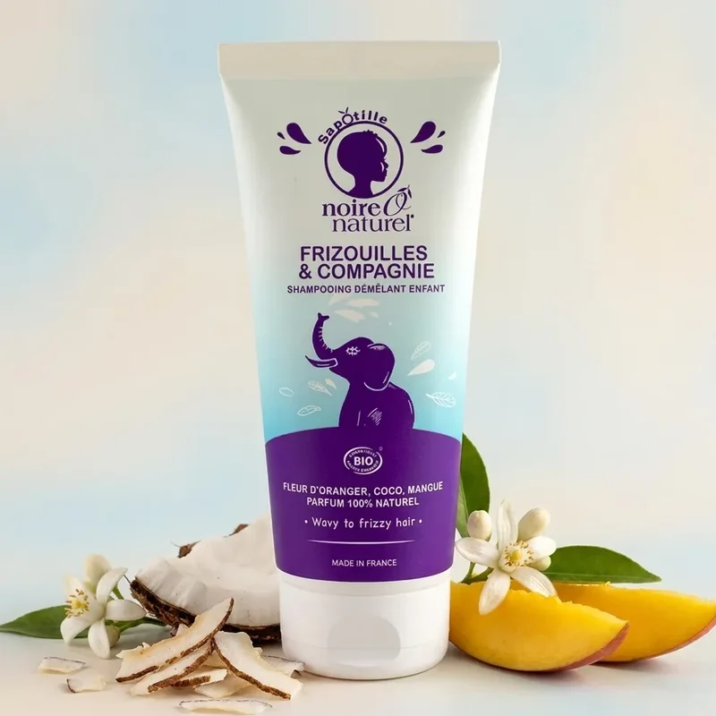 Shampoing Enfant Bio Demêlant - Cheveux bouclés - 200ml - Noire O Naturel